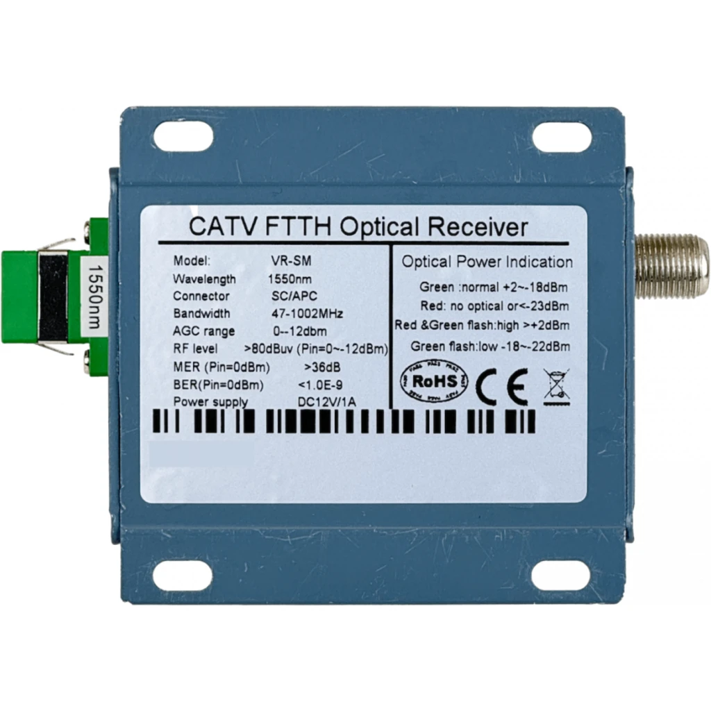Imagen 3 de WOLCK SC/APC a F-Hembra Activo 1210-1610nm -15dBm 47-1000MHz inc-12V
