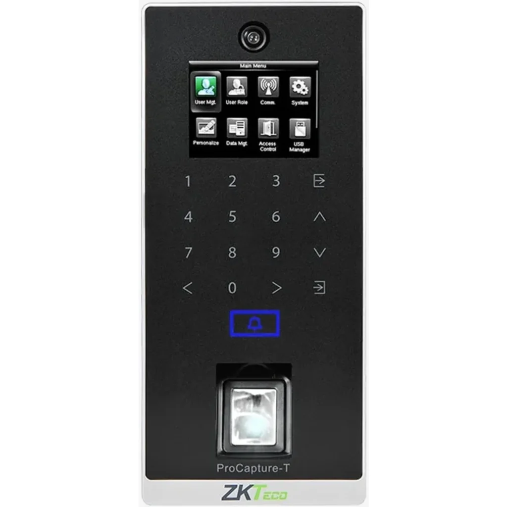 Procapture-T. Control de acceso Standalone ZKteco con huella y clave