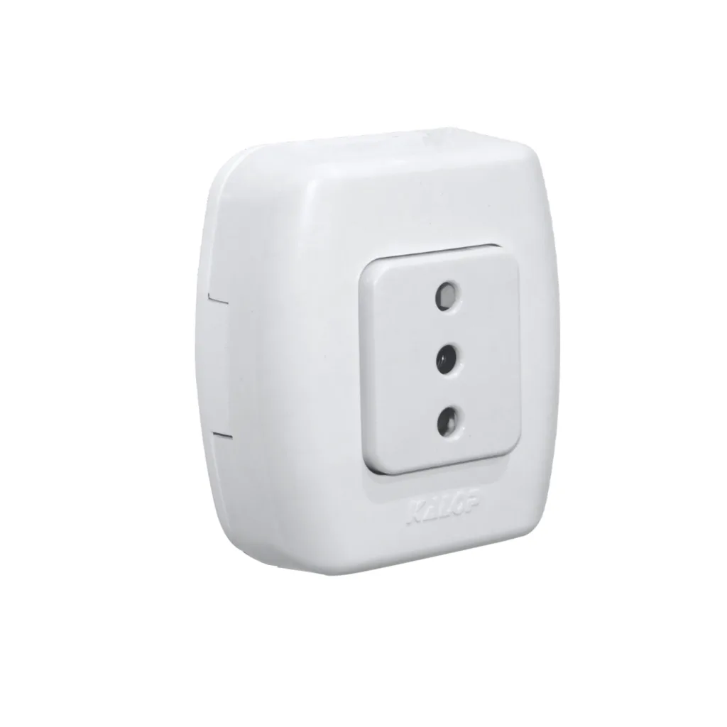 Imagen 1 de KALOP 1-Enchufe Sobrepuesto Blanco con-Tierra Tekna KS39672