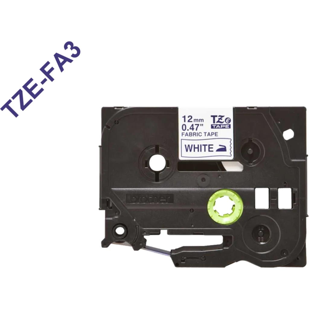 Imagen 2 de BROTHER 12mm AzulMarino en Tela-Blanca Planchable 3mt p/PT-E300VP/H110