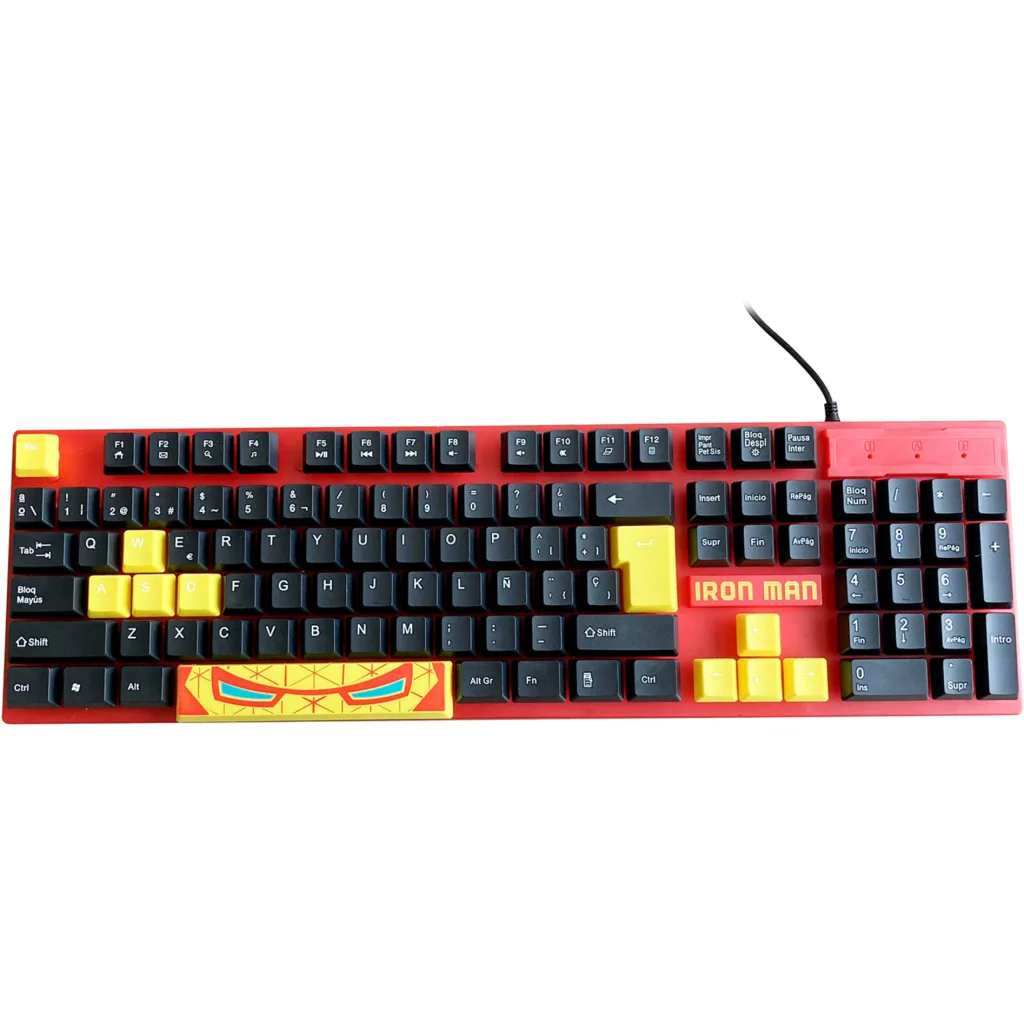 Imagen 2 de Kit 3en1 Teclado Mose Audífonos Gamer  Marvel Iron-Man USB