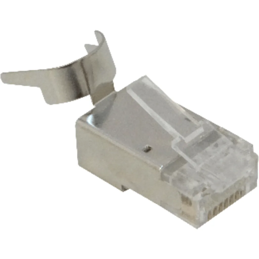 Imagen 2 de Conector RJ-45 Machos Crimpeables oro-50um 8P8C CAT7 1.5mm Bolsa 10-Conectores 