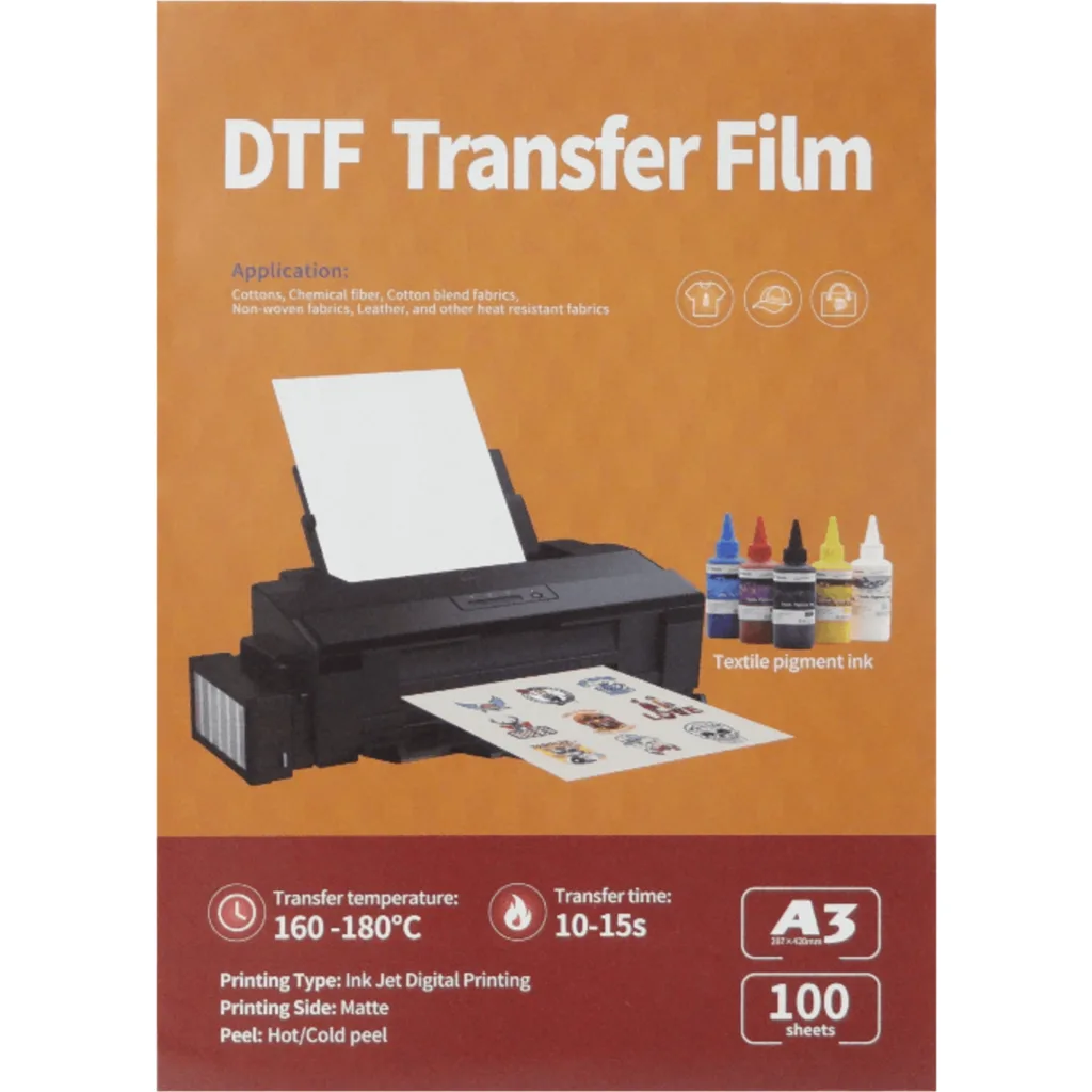 Imagen 1 de DTF Printing Film 100-hojas A3 297x420mm para estampado en tela