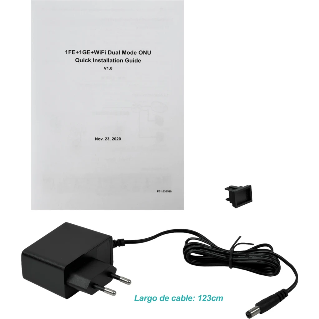 Imagen 4 de WOLCK XPON N300-2,4GHz 1-1000 1-100 1-PON-SC/PC-SM inc-12V ONU