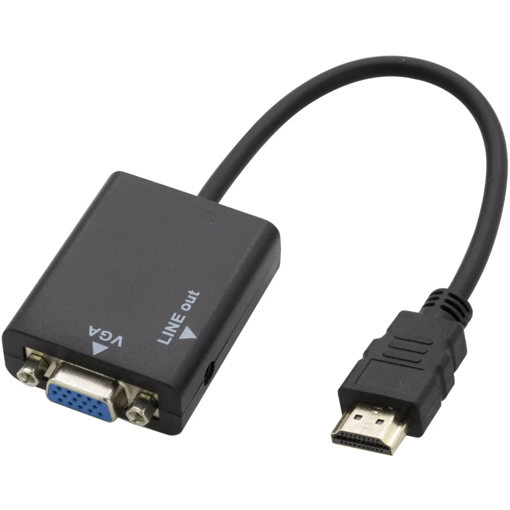 Imagen 1 de Adaptador Conversor de Video HDMI Macho a VGA Hembra Audio3.5mm 1080p - Ulink