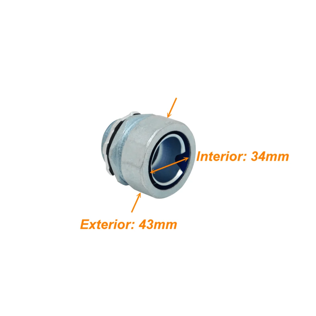 Metalico 32mm Prensa Estopa para Flexible Aislacion IP65