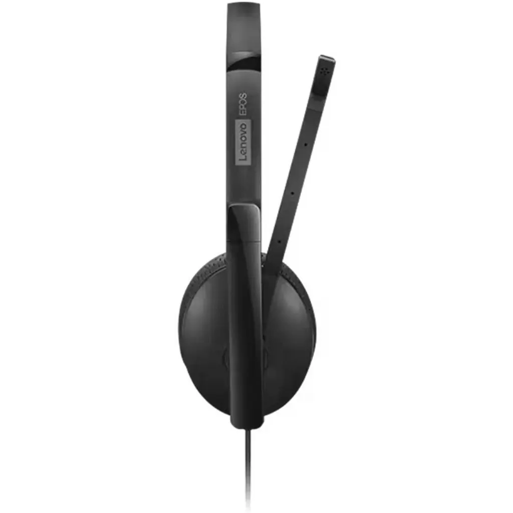 Imagen 3 de Audífonos Alámbricos OverEar Lenovo Wired VoIP, USB-C/USB-A Ms Teams, Negros