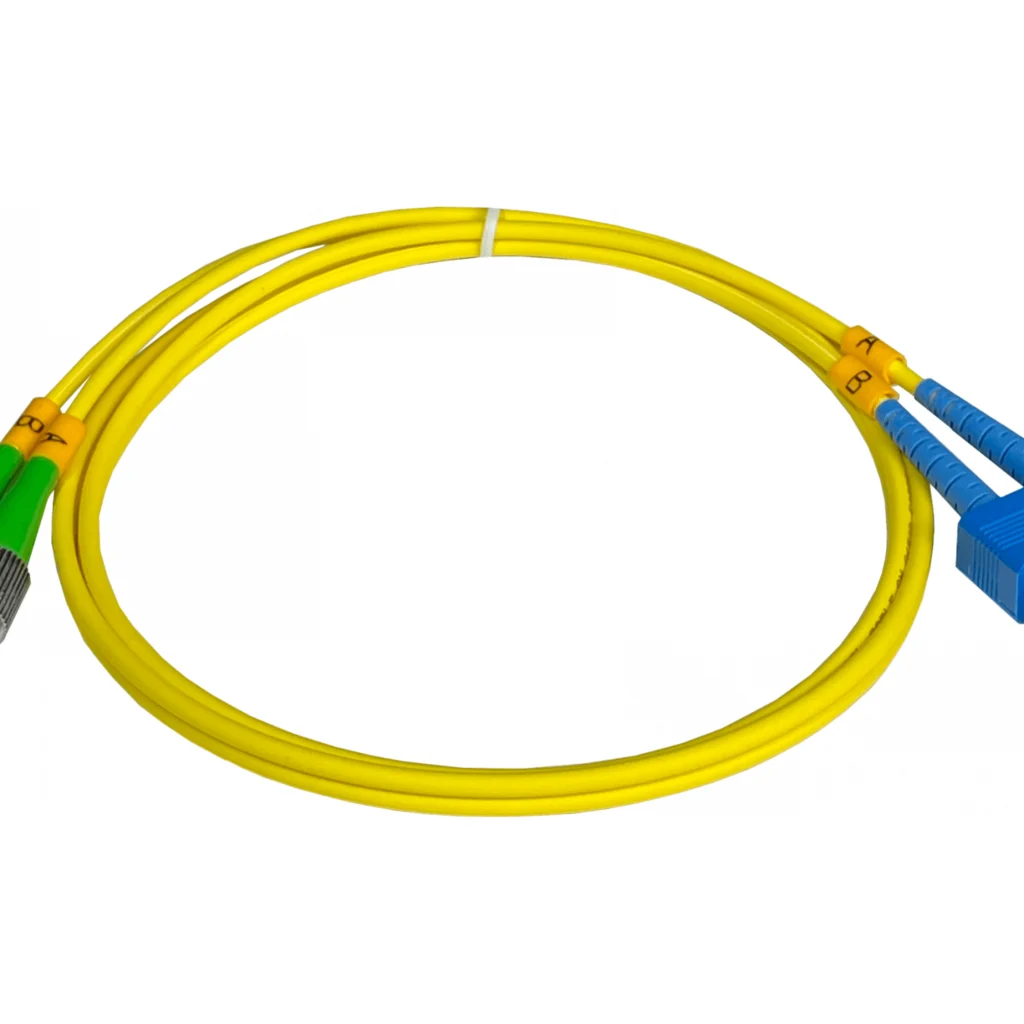 Imagen 2 de 1mt SC/UPC-FC/APC MonoModo SM Duplex Jumper Cable Fibra 9/125um 3mm