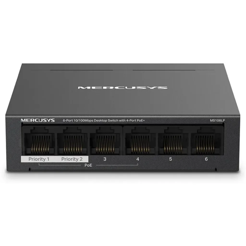 TP-Link - Mercusys 6-Port 10/100Mbps Des