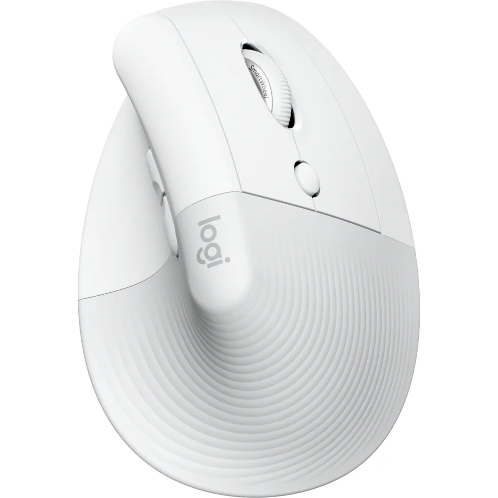 Mouse Ergonómico Inalámbrico Logitech Lift Vertical Óptico 4000DPI 4 Botn Blanco