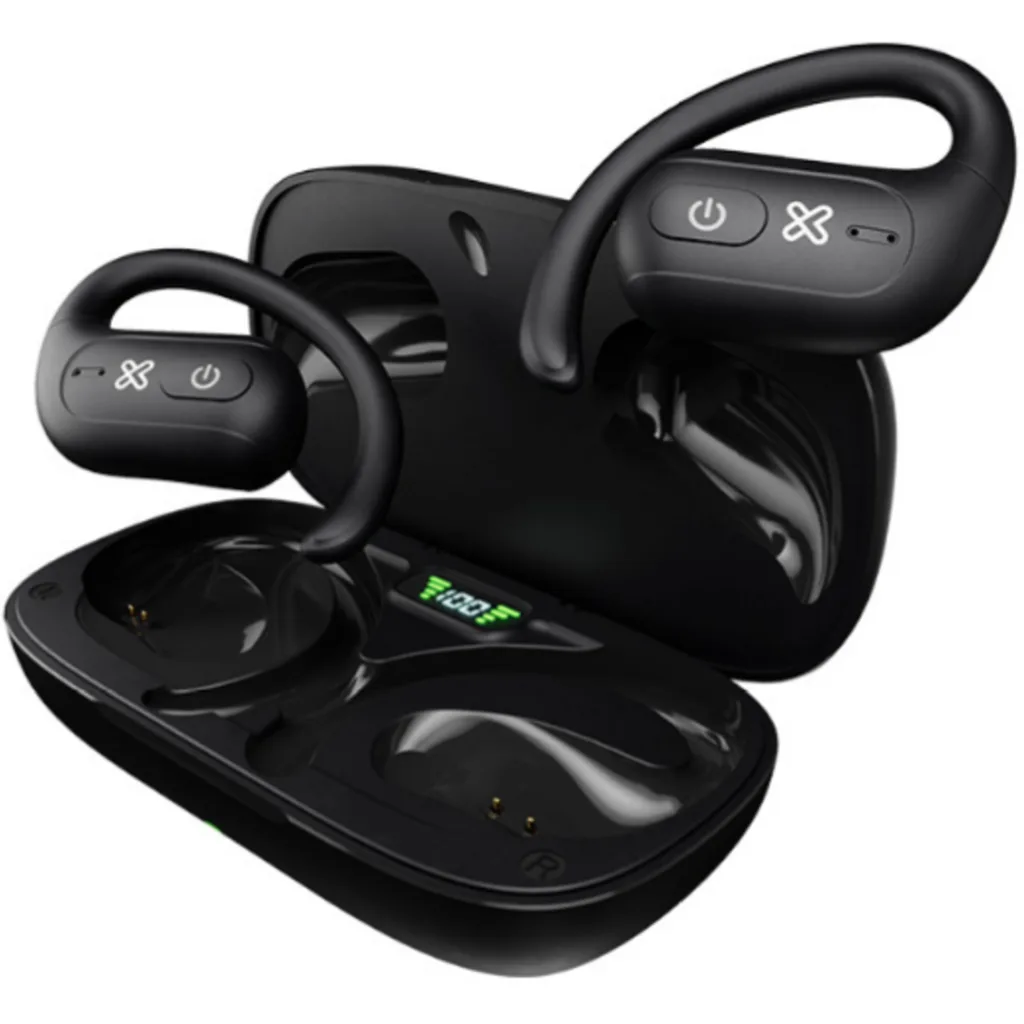 Audífonos Inalámbricos KlipX KOE-250BK OpenBuds ENC Bluetooth5.3 Color Negro