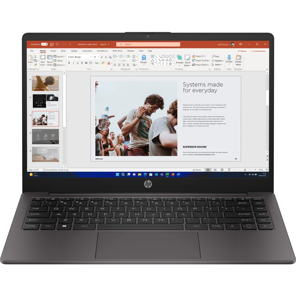 Notebook HP 245 G10 AMD Ryzen 5 7530U RAM 8GB SSD 512GB 14" W11H (Nuevo Caja dañada)