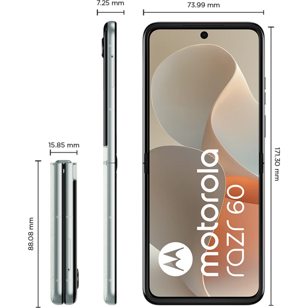 Imagen 6 de Celular Motorola Razr 60 Memoria 512GB RAM 12GB 50MP 6.9' Blanco