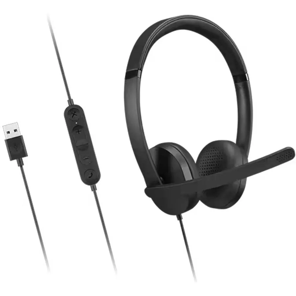 Imagen 3 de Auriculares Lenovo Stereo Headset Gen2  Conectividad Alámbrica USB-A Negro