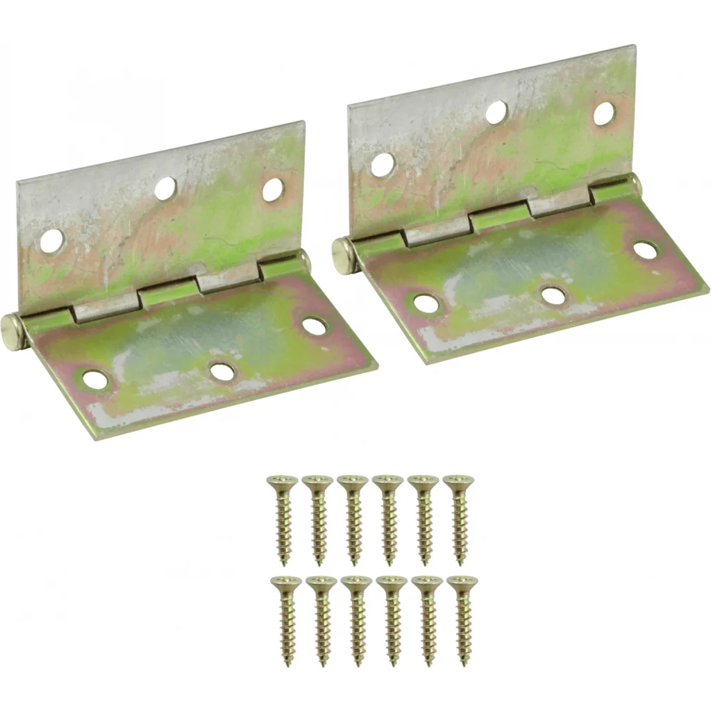 Imagen 2 de 2-Bisagras 3,5x3,5-Pulg x2,0 3-Tornillos inc-12-Tornillos 89x89mm