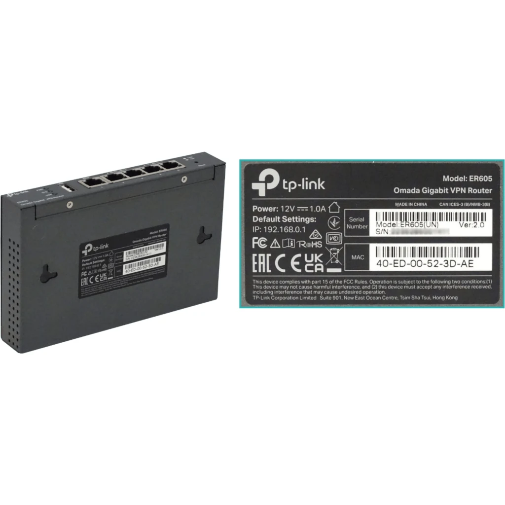 Imagen 5 de Router TP-Link ER605 V2 VPN Gigabit VPN 3 puertos Ethernet WAN + 1 USB WAN