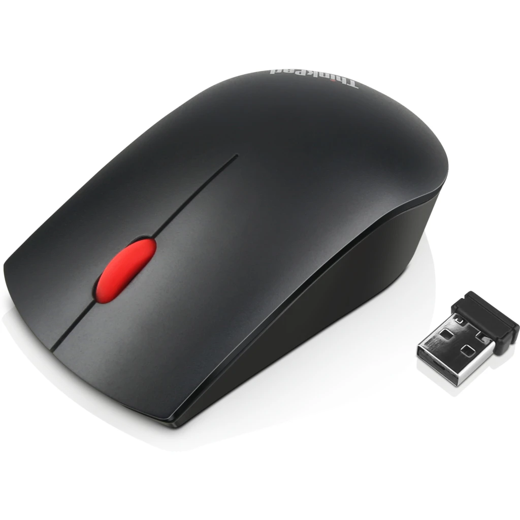 Imagen 2 de Mouse Inalámbrico Lenovo Essential Wireless Nano USB ambidiestro 1xAA Negro