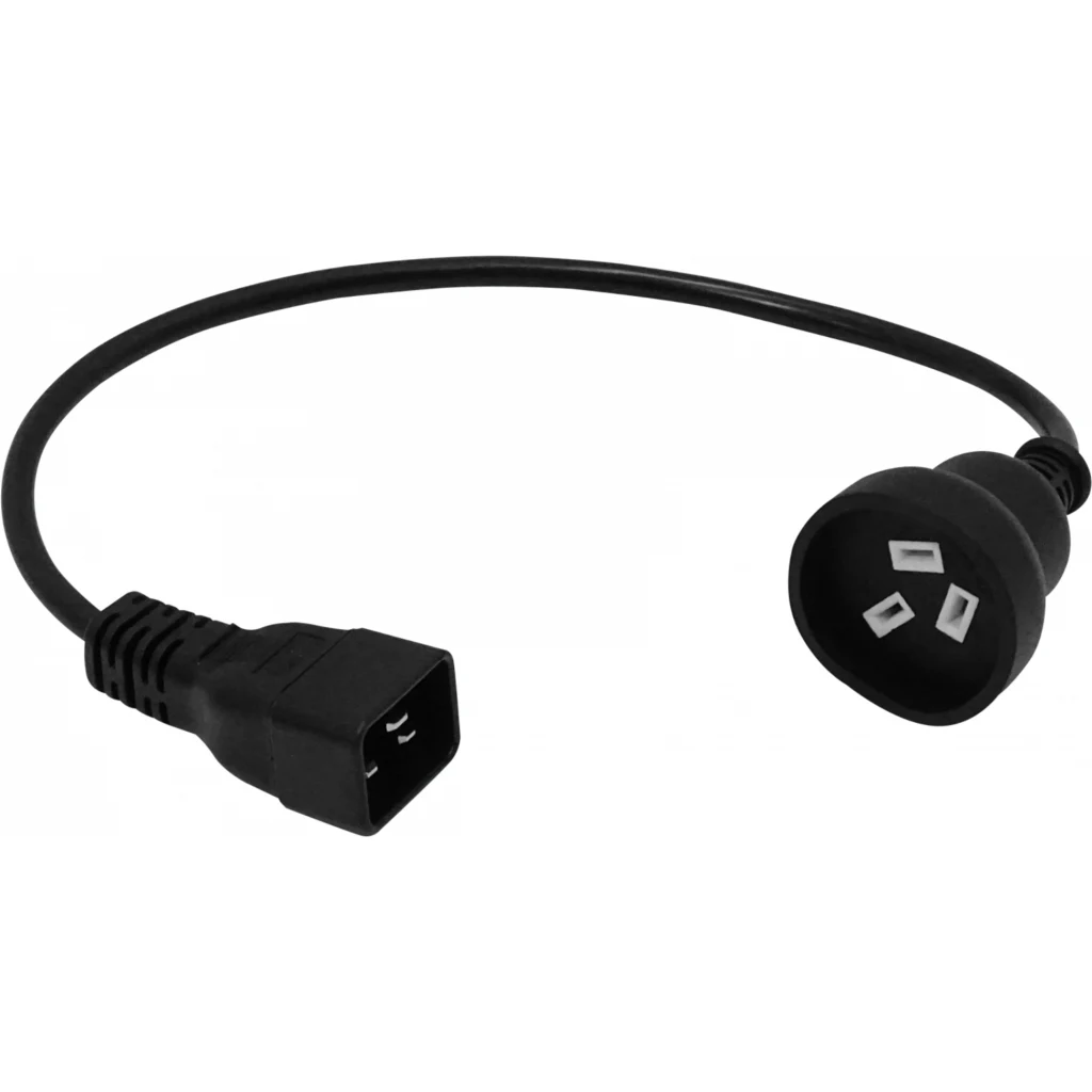 Imagen 2 de C20-Macho I-Hembra Cable Poder Negro 0,5mt Type-I=Argentina/Australia