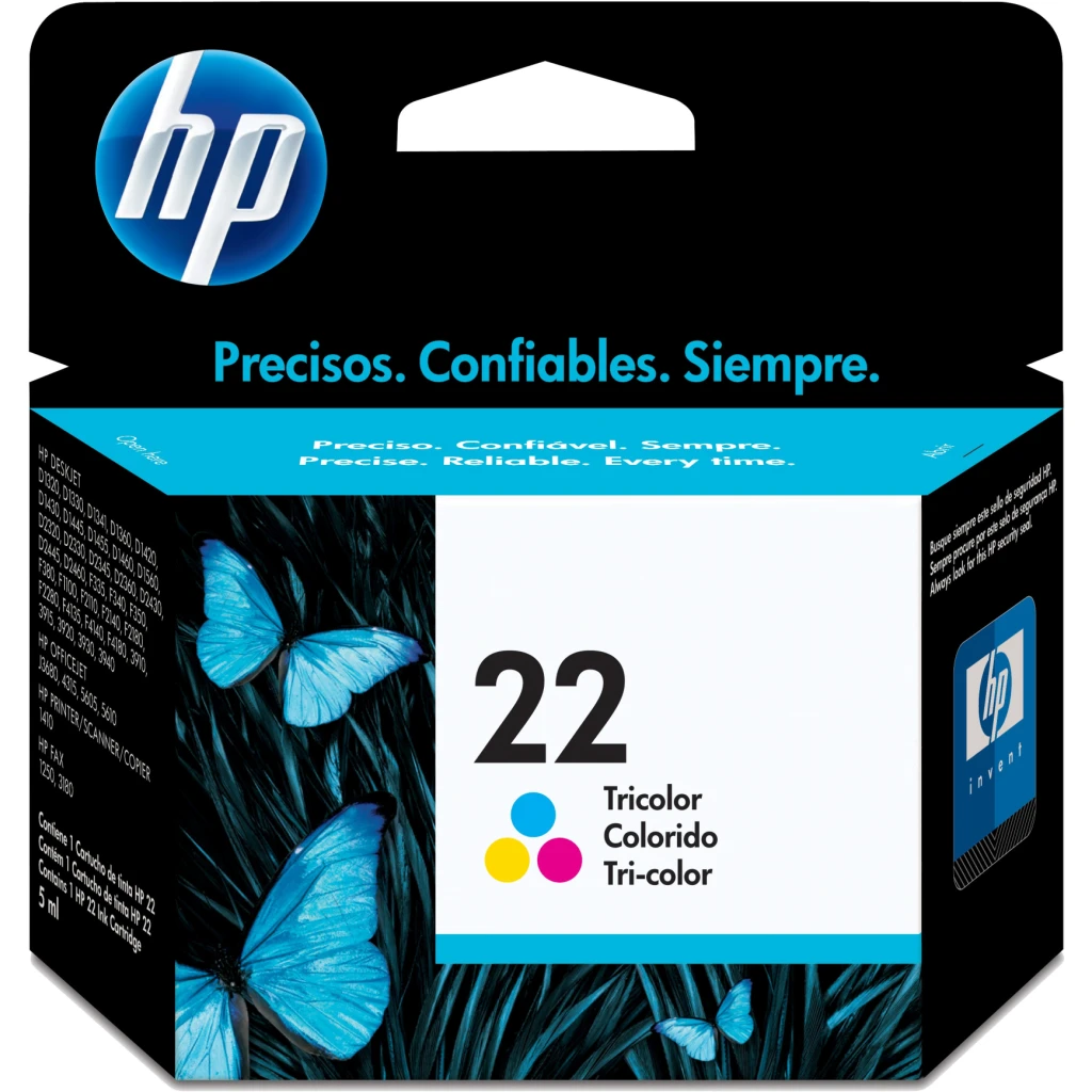 HP 22 - 5 ml - color (cian, magenta, amarillo) - original - cartucho de tinta -