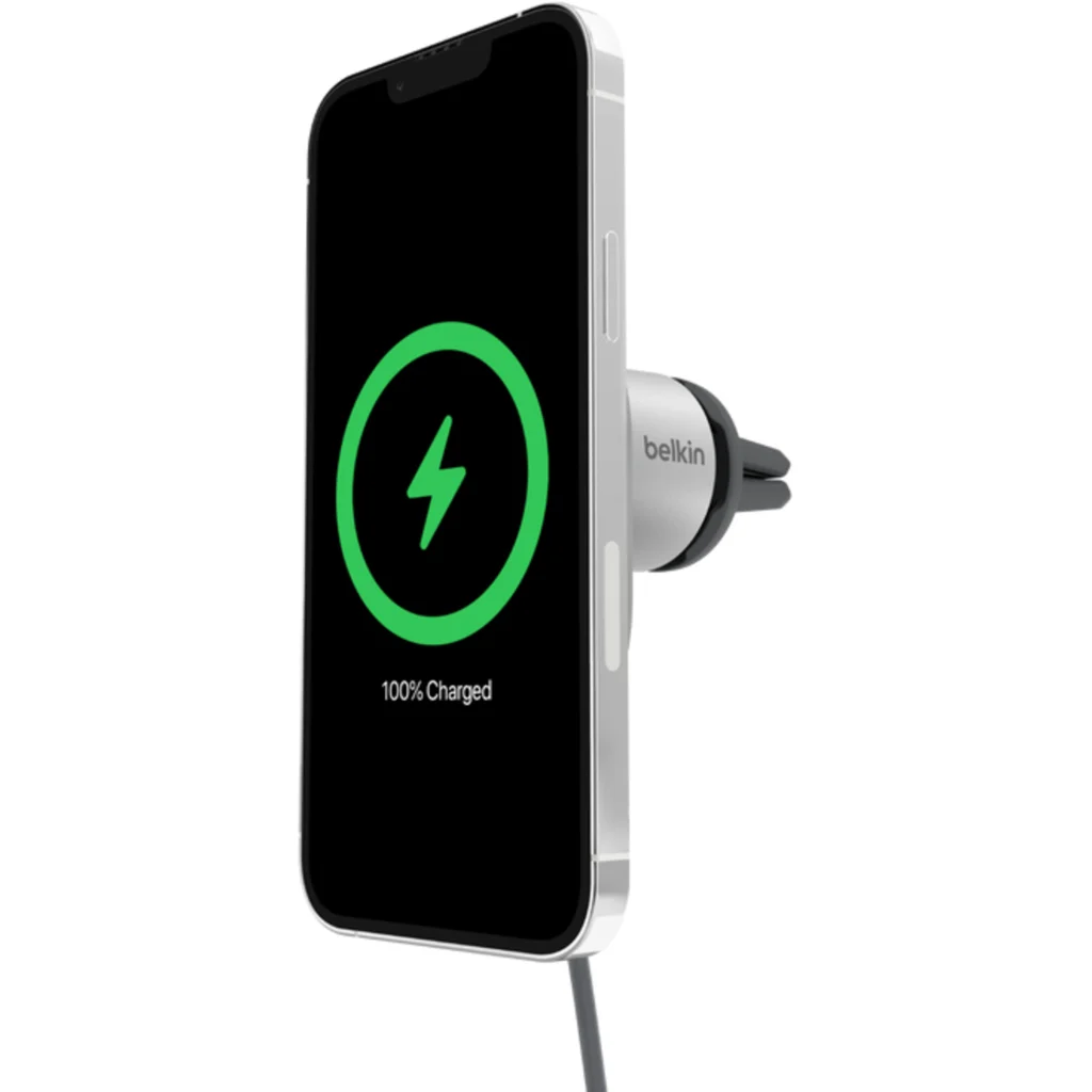 Imagen 3 de Cargador Inalambrico para Vehículo Belkin Qi2 Boostcharge Pro gris