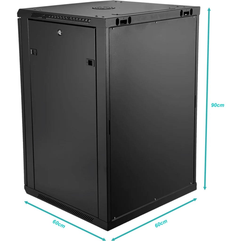 Imagen 8 de LINKMADE Desarmado 18U 60cm-Fondo Rack Gabinete Pared Muro Negro