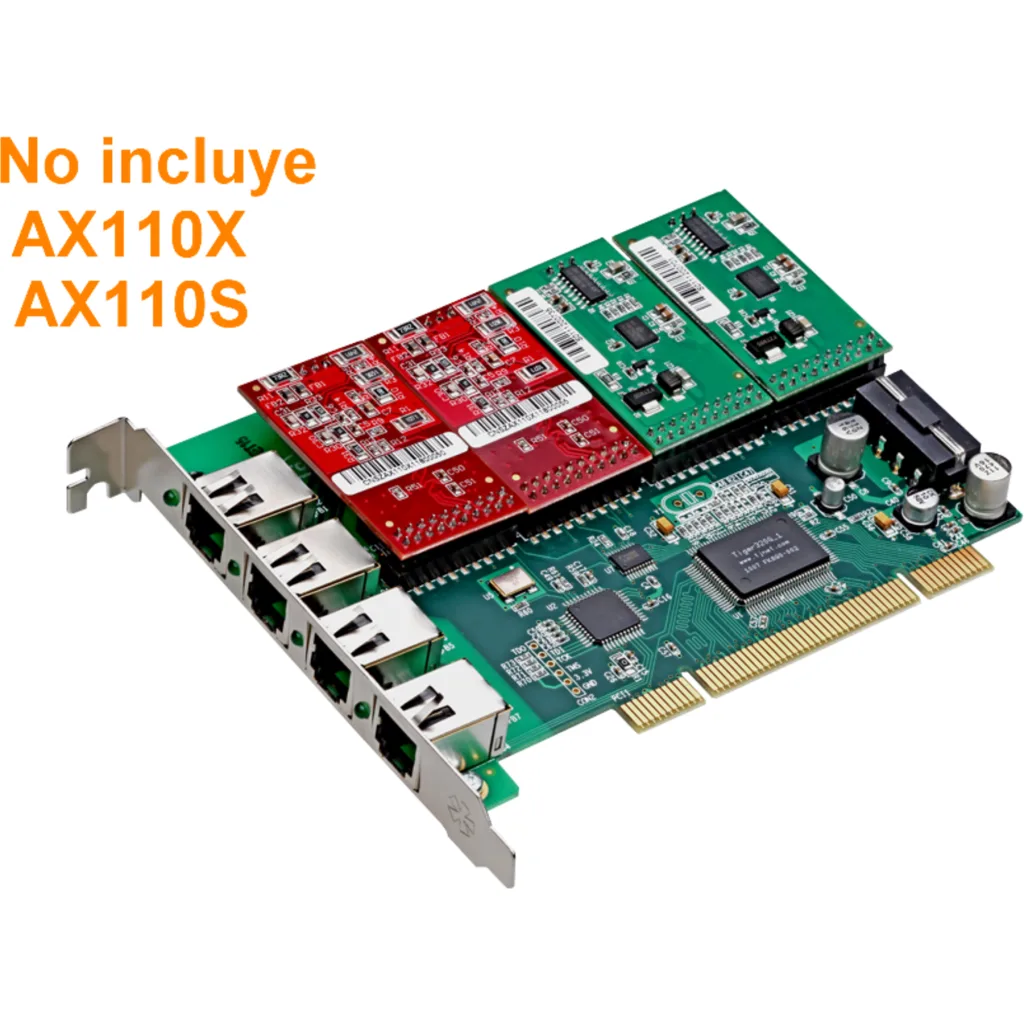 ATCOM PCI 4X 4-RJ11 REQ-AX110 3.3/5V 32BIT TARJETA ASTERISK