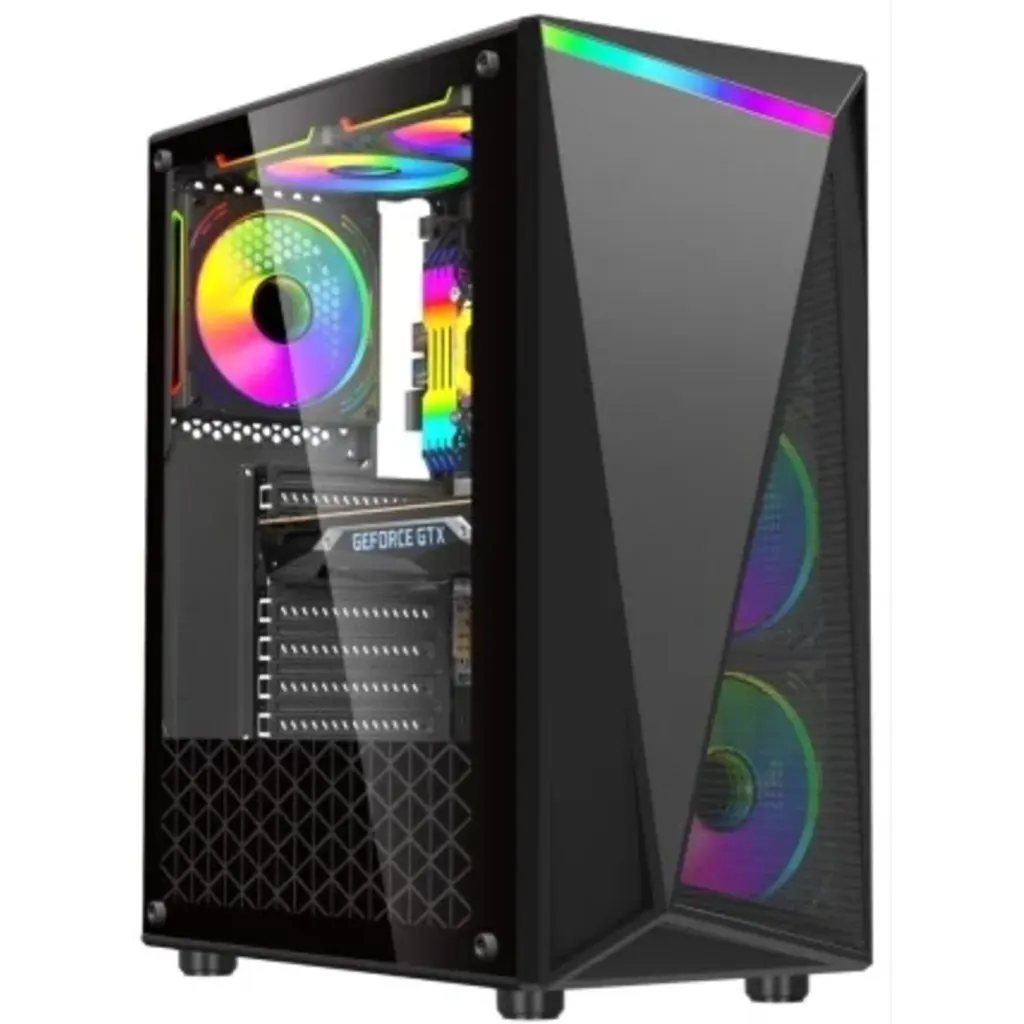 Gabinete Gamer ESGAMING U09 ATX Con Vidrio Templado 3 FAN RGB Incluidos