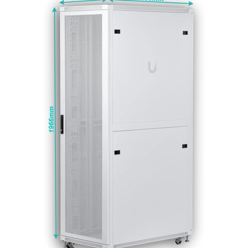 Imagen 1 de UBIQUITI Microperforada 42U 1000mm 100cm-Fondo Rack Blanco Ventilador