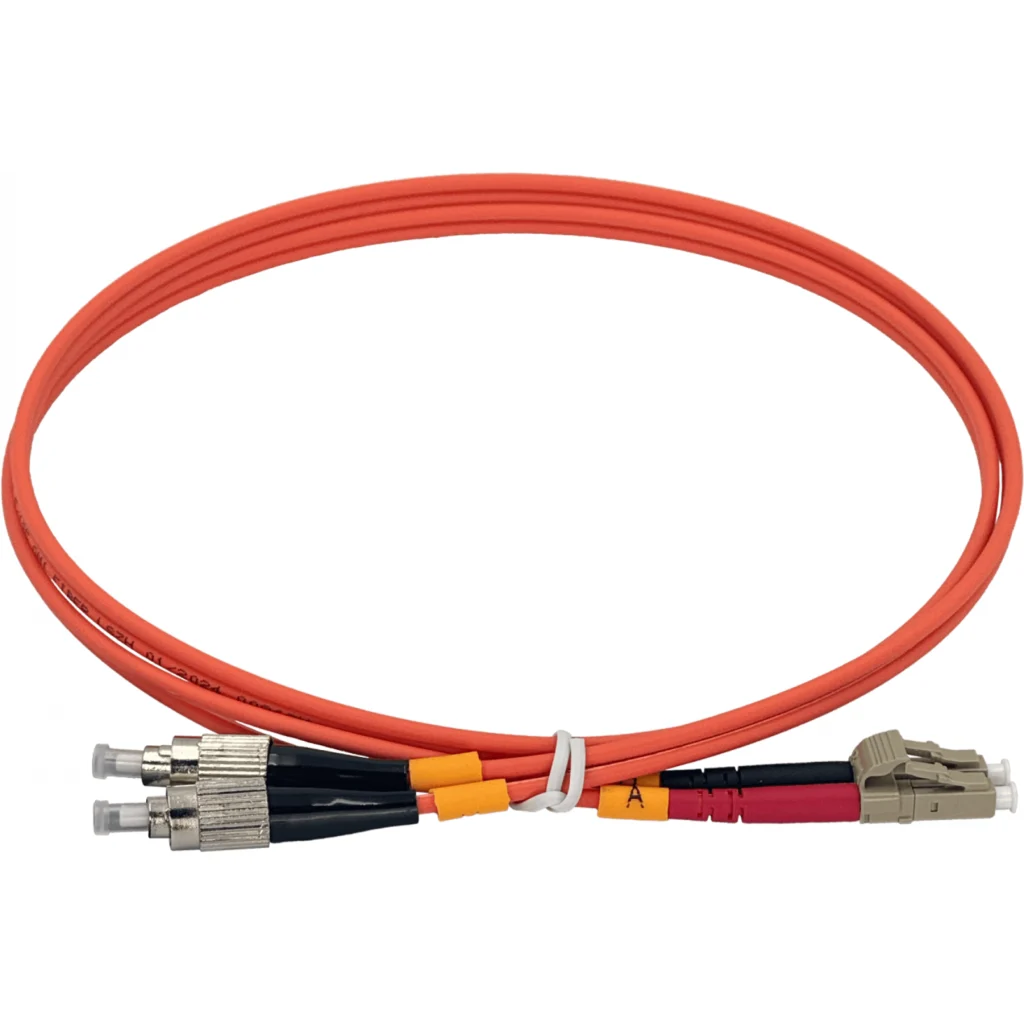 1mt LC-FC OM1 MultiModo MM Duplex Jumper Fibra 62.5/125um LSZH 