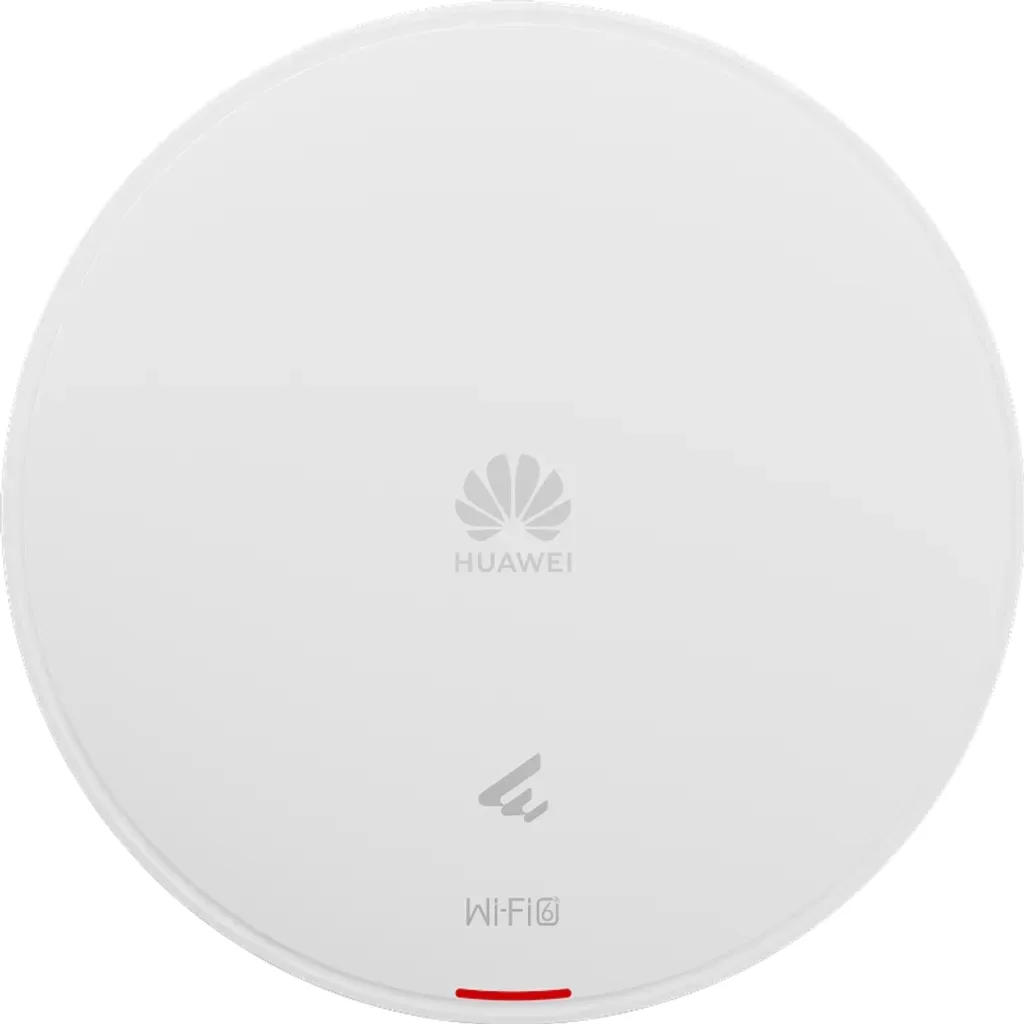 AP661. AP Huawei eKit Wifi 6 con velocidad de 6.575 Gbps cuenta con 3 bandas recomendado para 300 usuarios concurrentes cuenta con 1 puertos de 2.5Gbps y 1 puerto 1GE alcance optimo de 40m 