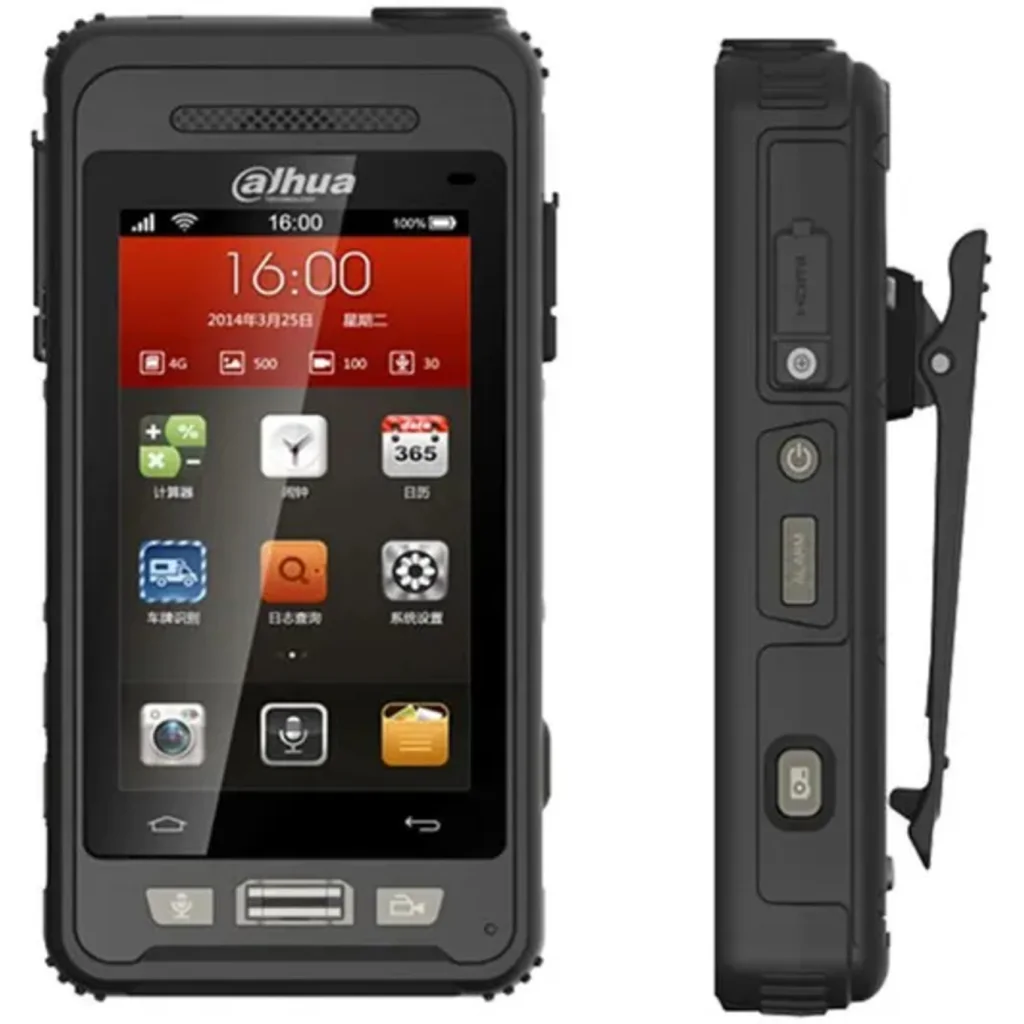 Imagen 1 de DHI-MPT310. BODY CAM DAHUA. WIFI/2G/3G/4G. GPS. IP67. 2MP. AUDIO BI DIRECCION. SD. PANTALLA TOUCH.