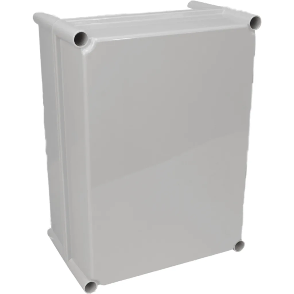 380x280x180mm Tapa-Gris Caja Gris Plastica c/Placa IP66 RoHS