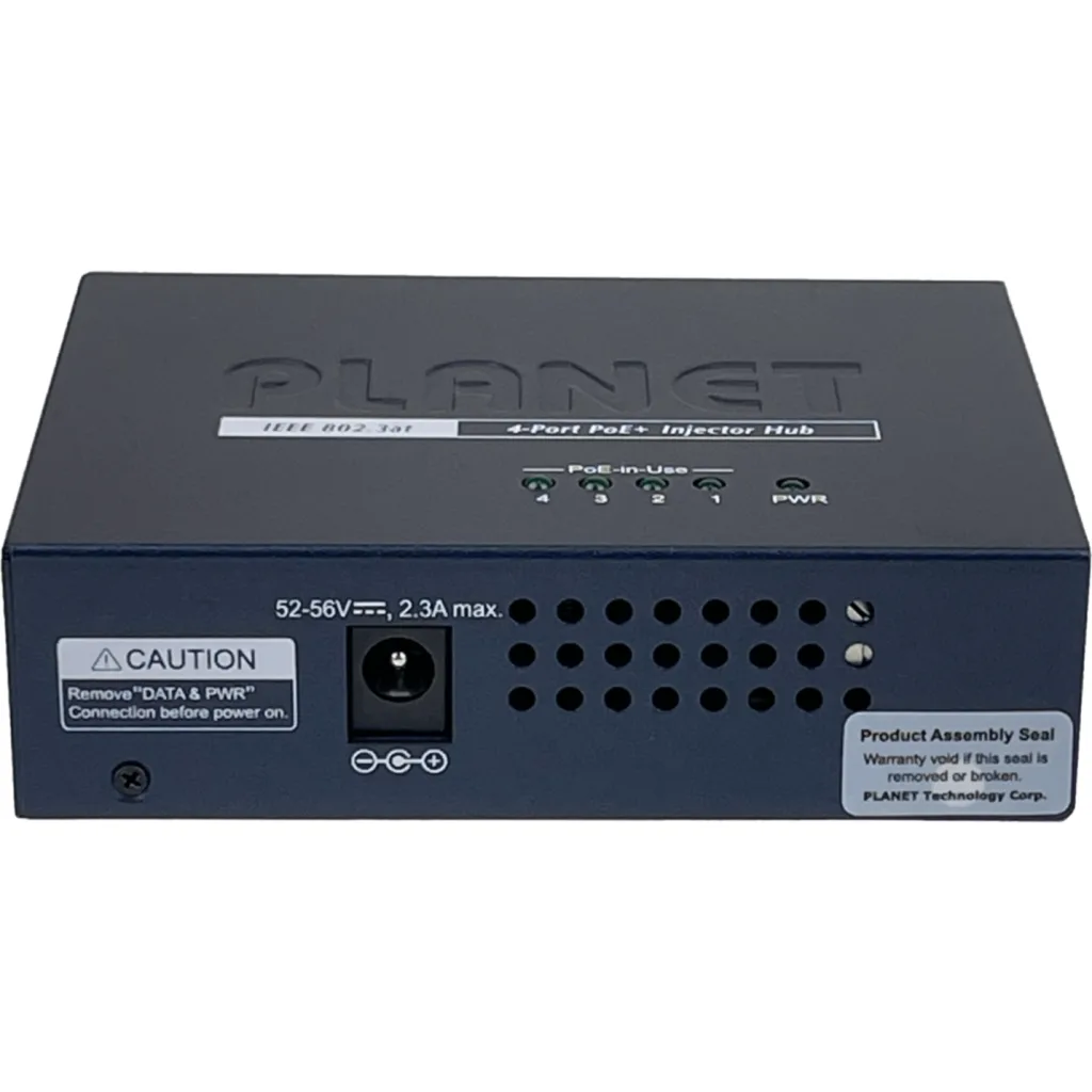 Imagen 2 de PLANET HUB 4-PoE+af/at 120W-Tot Gigabit inyector Multiple inc54V/130W