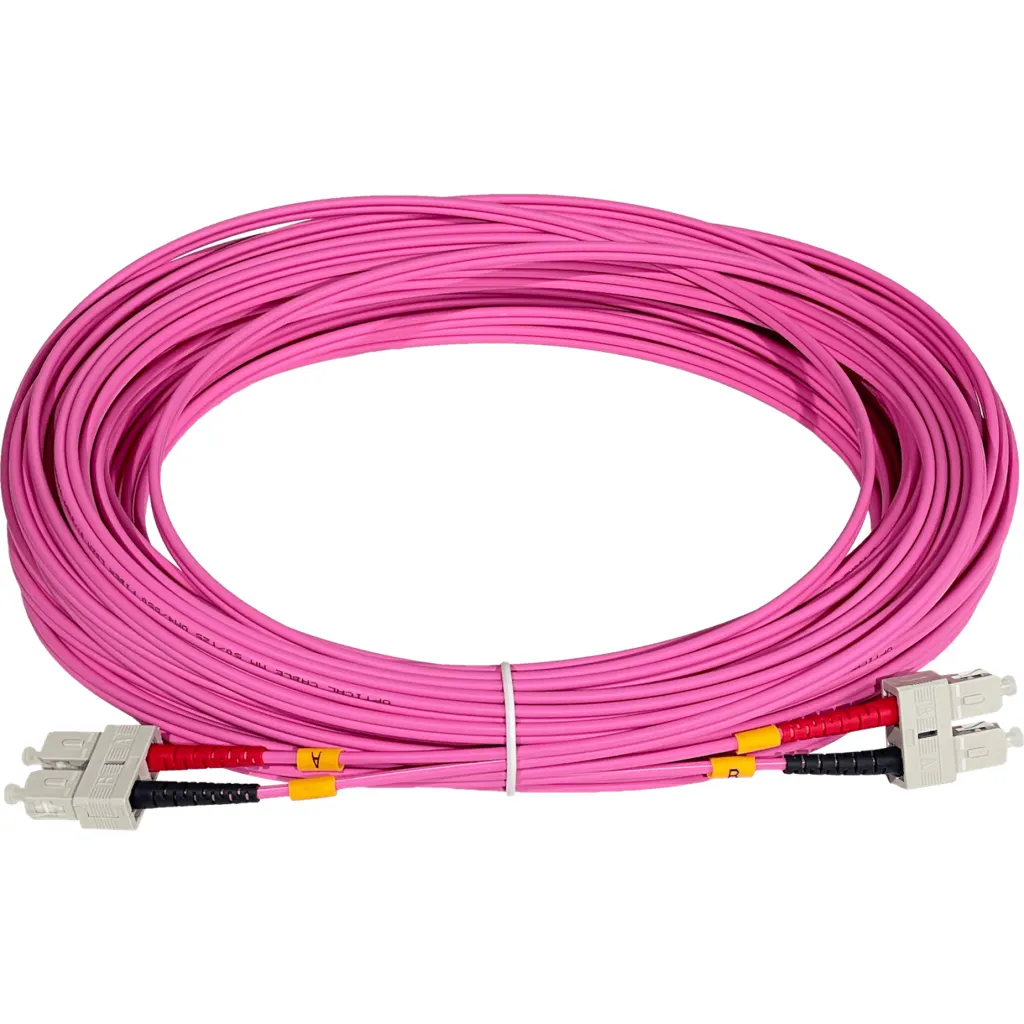 LSZH m25t SC-SC OM4 MultiModo MM Duplex Jumper Fibra 50/125um 3mm