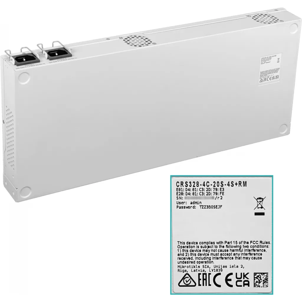 Imagen 4 de Switch MIKROTIK 20-SFP 4-SFP+10G 4-SFP-Combo Console L5 Switch Rack Admin