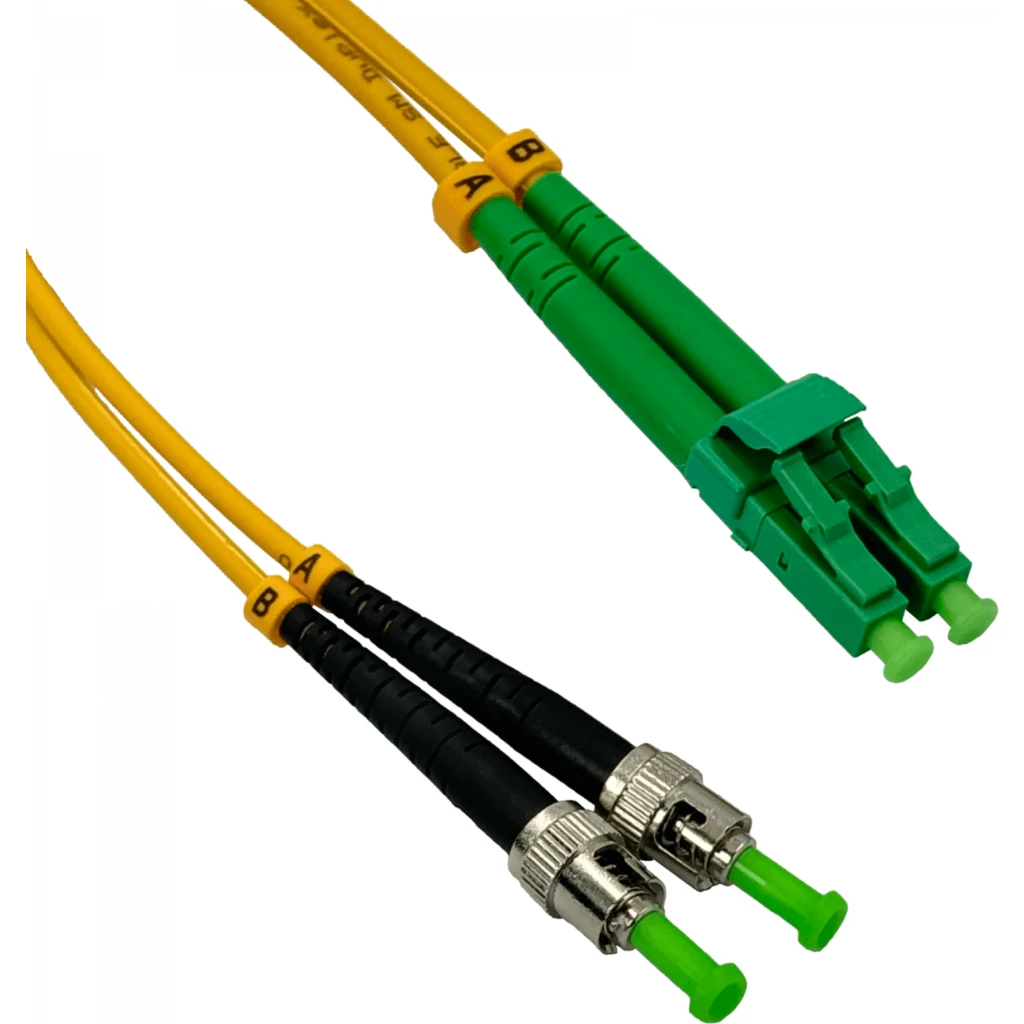 Imagen 2 de 1mt LC/APC-ST/APC MonoModo SM Duplex Jumper Cable Fibra 9/125um 3mm