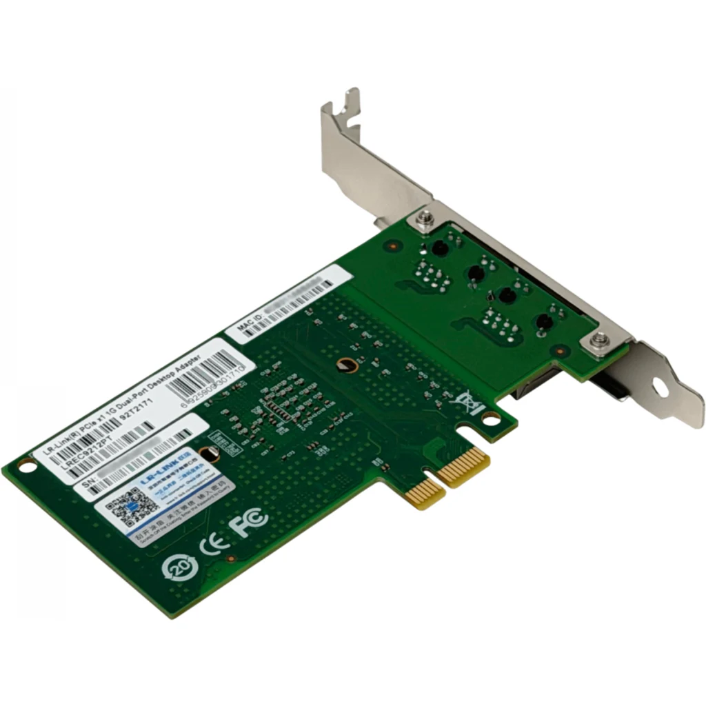 Imagen 4 de LRLINK NIC 2-1000 PCIe-x1 Tarjeta Servidor Dual-Gigabit Intel-82575