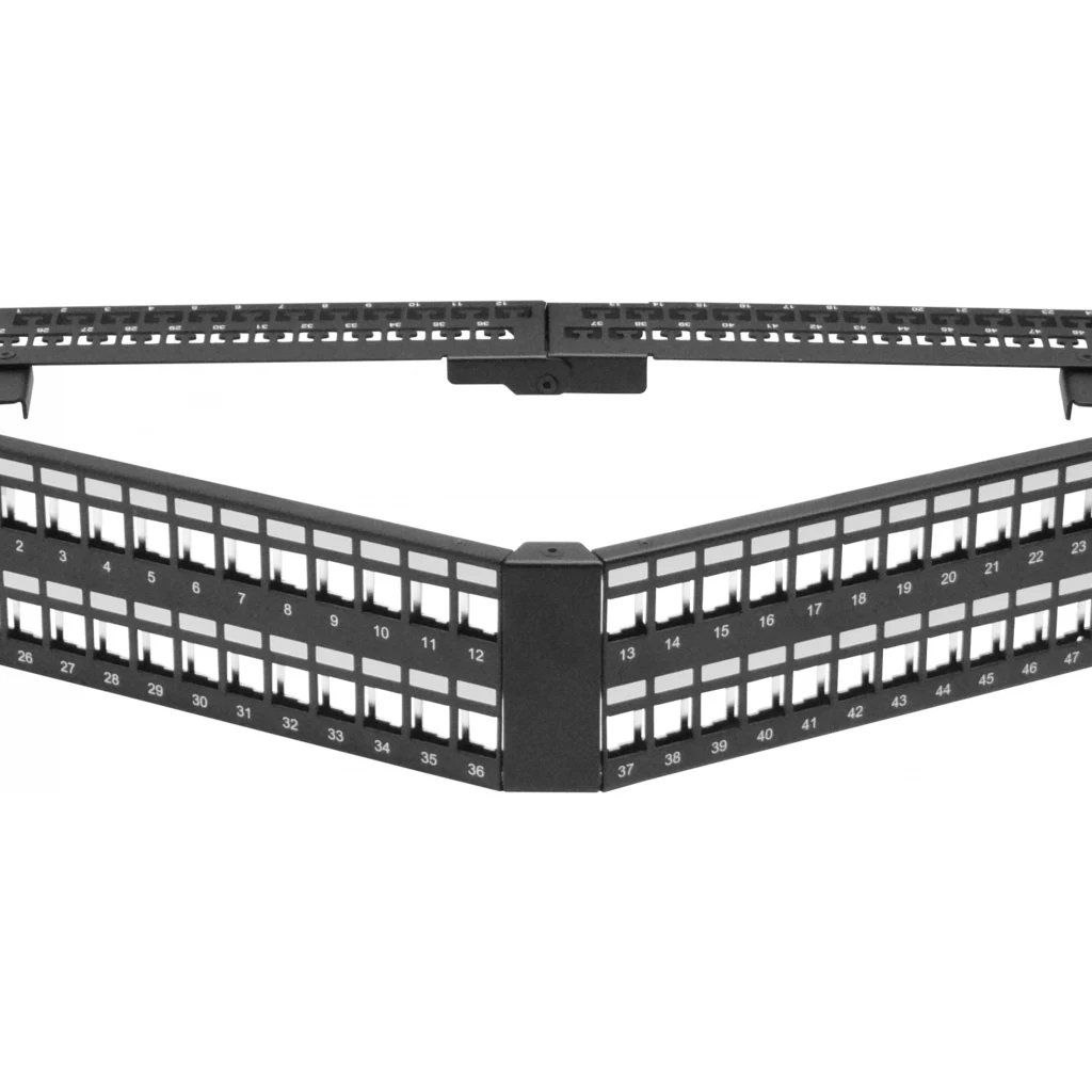 Imagen 3 de LINKMADE Metal 48-Keystone Angular PatchPanel 2U Vacio Unloaded