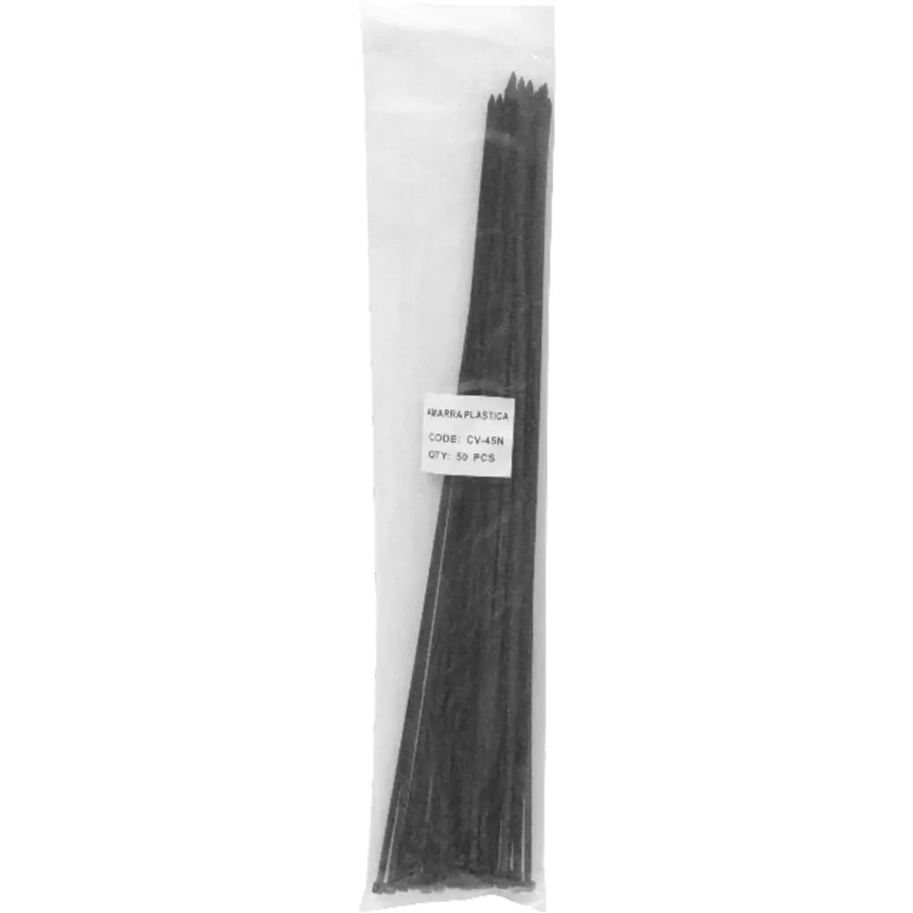 Imagen 2 de 50-un 500x4,8mm Negra Amarra Plastica Nylon 4.8x500mm