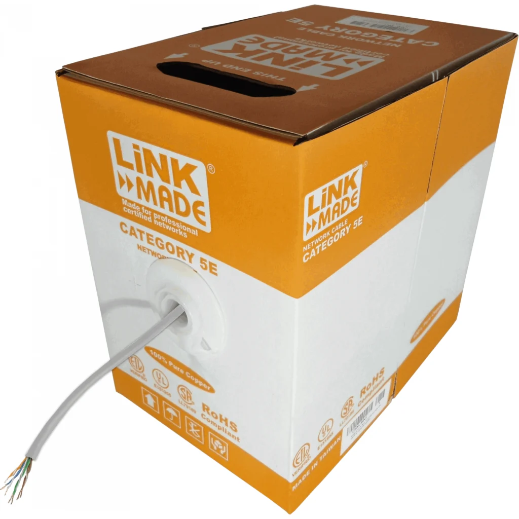 LINKMADE CAJA UTP GRIS CAT5E COBRE 305MT UNIFILAR