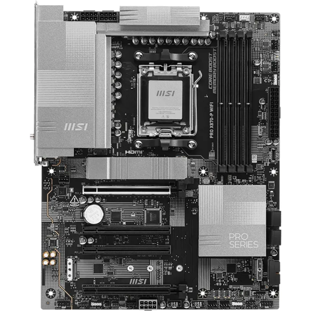 Imagen 1 de Tarjeta Madre MSI Pro X870-P Wifi AMD AM5 4*DDR5 3*M.2 8126VB 5G LAN WIFI7 ATX