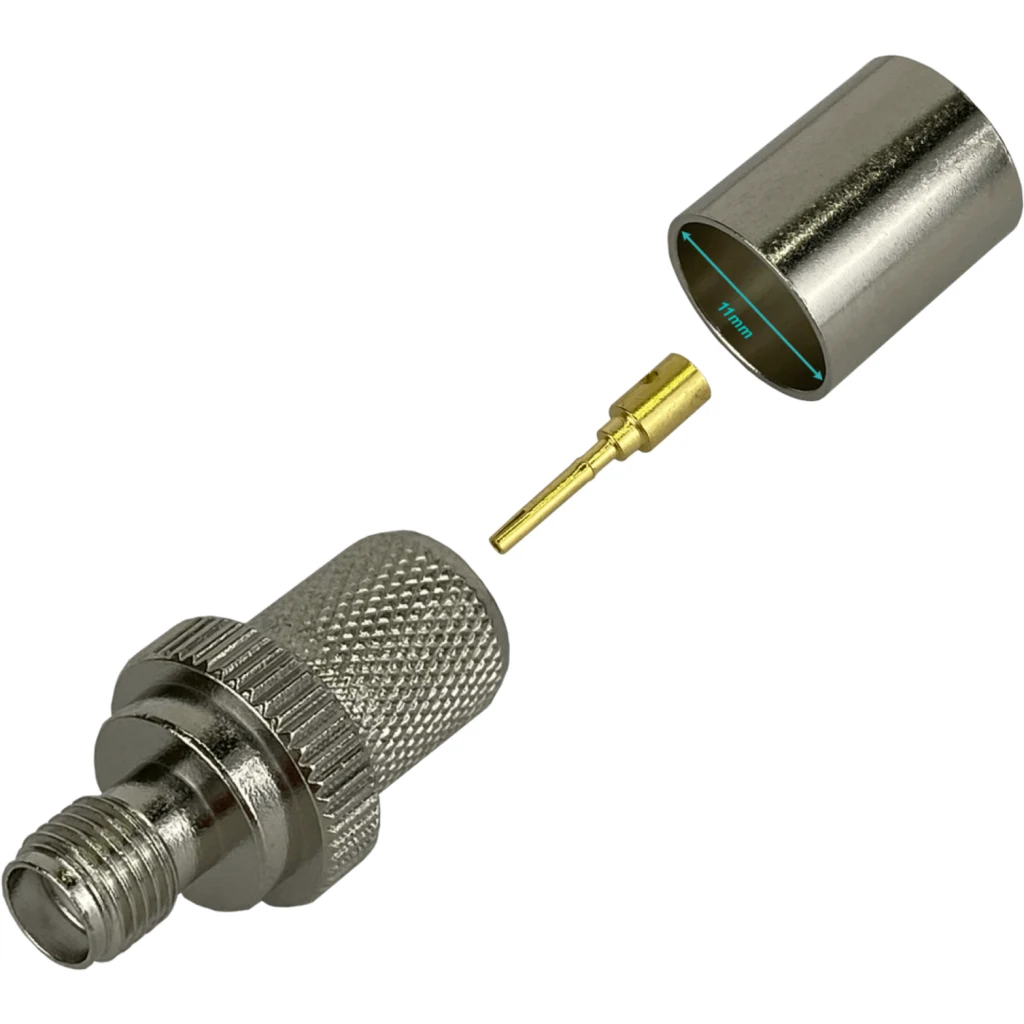 Imagen 2 de .SMA-Hembra CA400 LMR400 Conector Crimpeable Serie-400