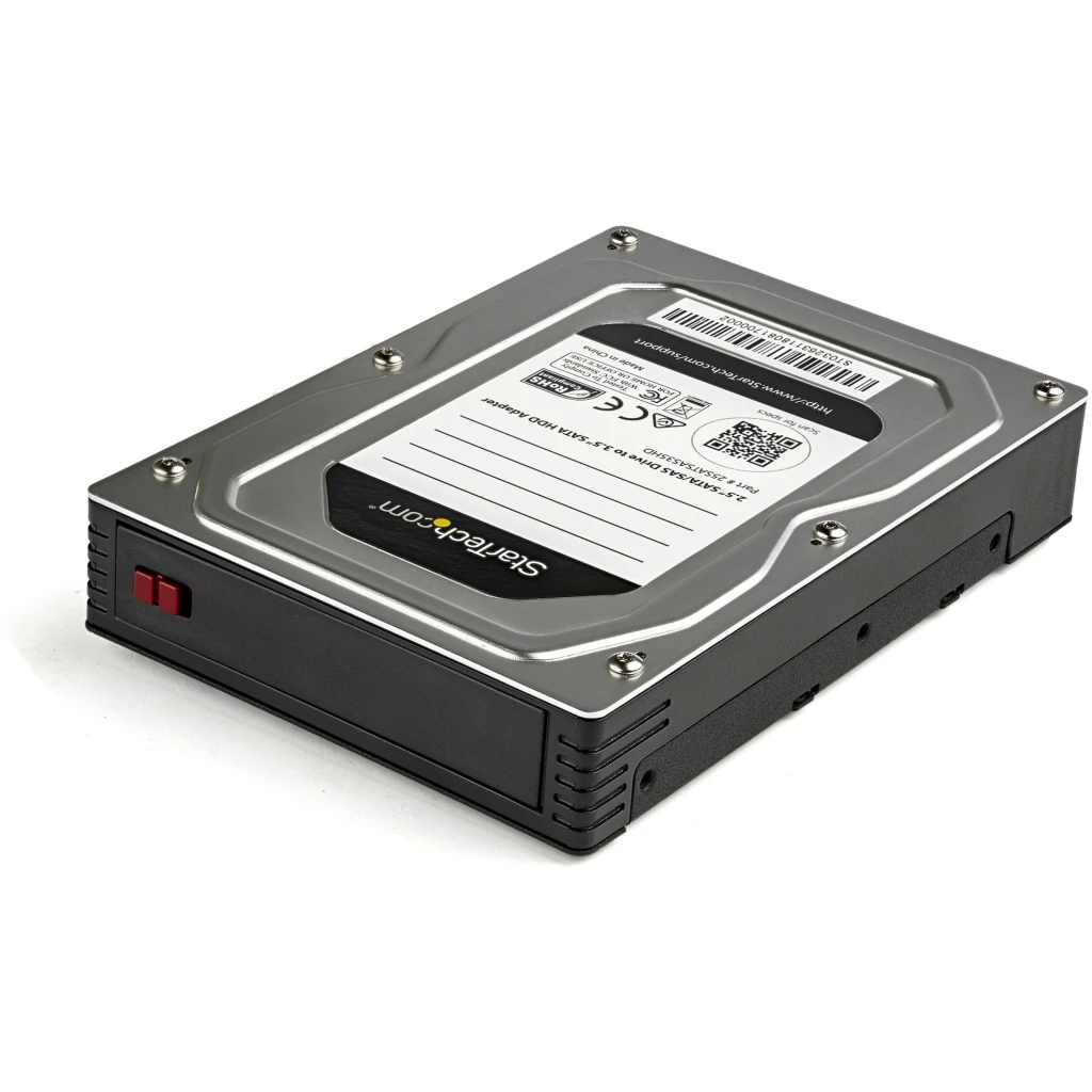 Imagen 1 de StarTech.com Adaptador de Disco Duro de 2,5" a 3,5" - Para SSD o Disco Duro SATA SAS - Caja Adaptador de Disco - Caja de almacenamiento - 2.5" - SATA 6Gb/s / SAS 6Gb/s - 600 MBps - SAS 6Gb/s, SATA 6Gb/s - negro, plata