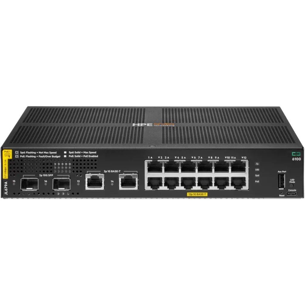 Imagen 2 de ARUBA 6100 12G CL4 2SFP+ 139W SWCH L2  1/10GBE UPLINKS REST APIS - ENRUTAMIENTO 