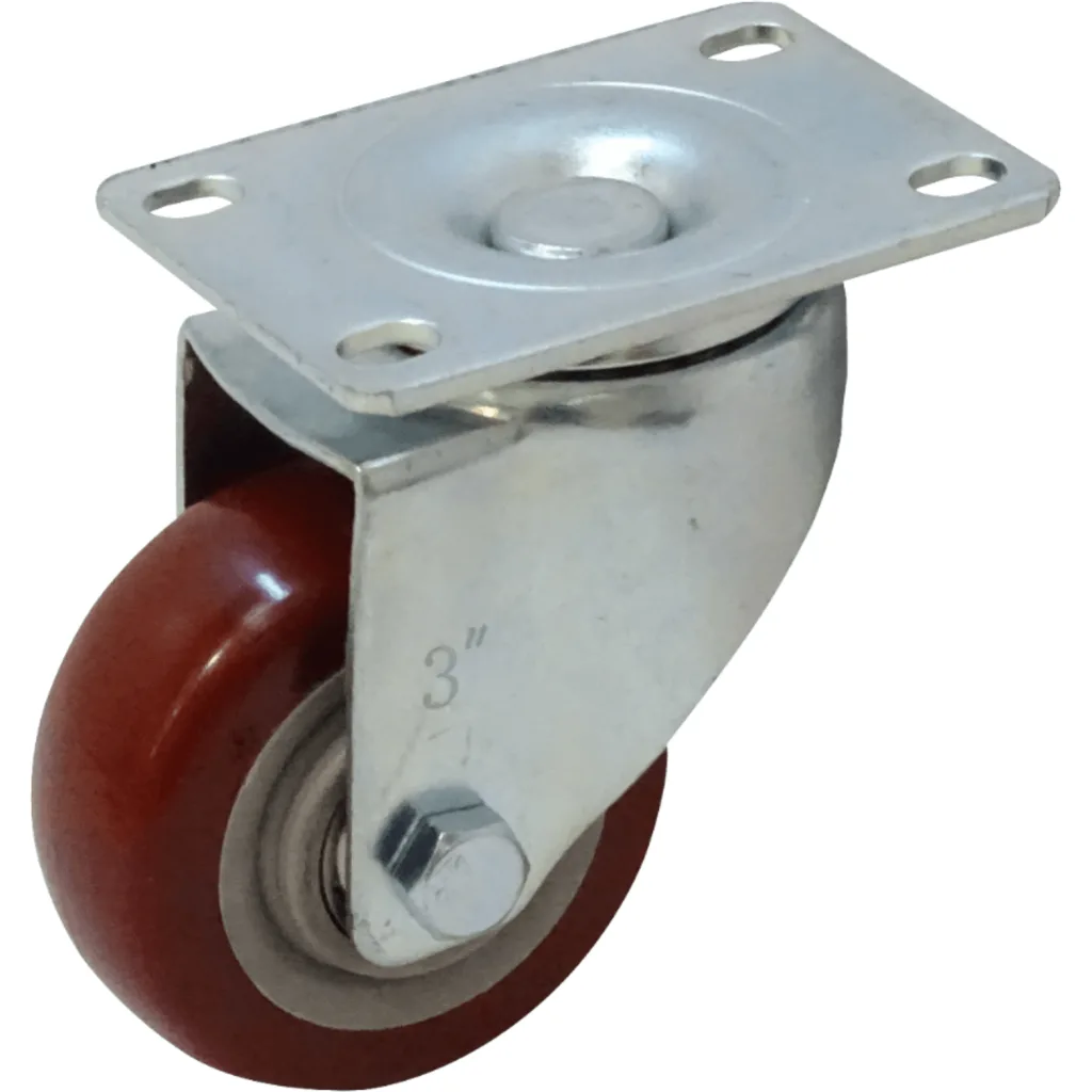 Imagen 1 de Rueda 3-pulgadas Rojo Giratoria Soporta-30Kg 65x92x105mm