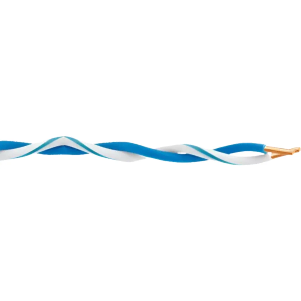 Jumper Azul/Blanco 24-26AWG 100mt Aleacion CCA UTP 1-par