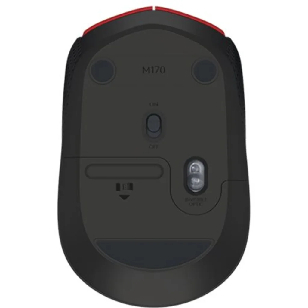 Imagen 1 de Mouse Inalámbrico Logitech M170 Óptico 1000dpi 2.4GHz 3 botones USB Rojo