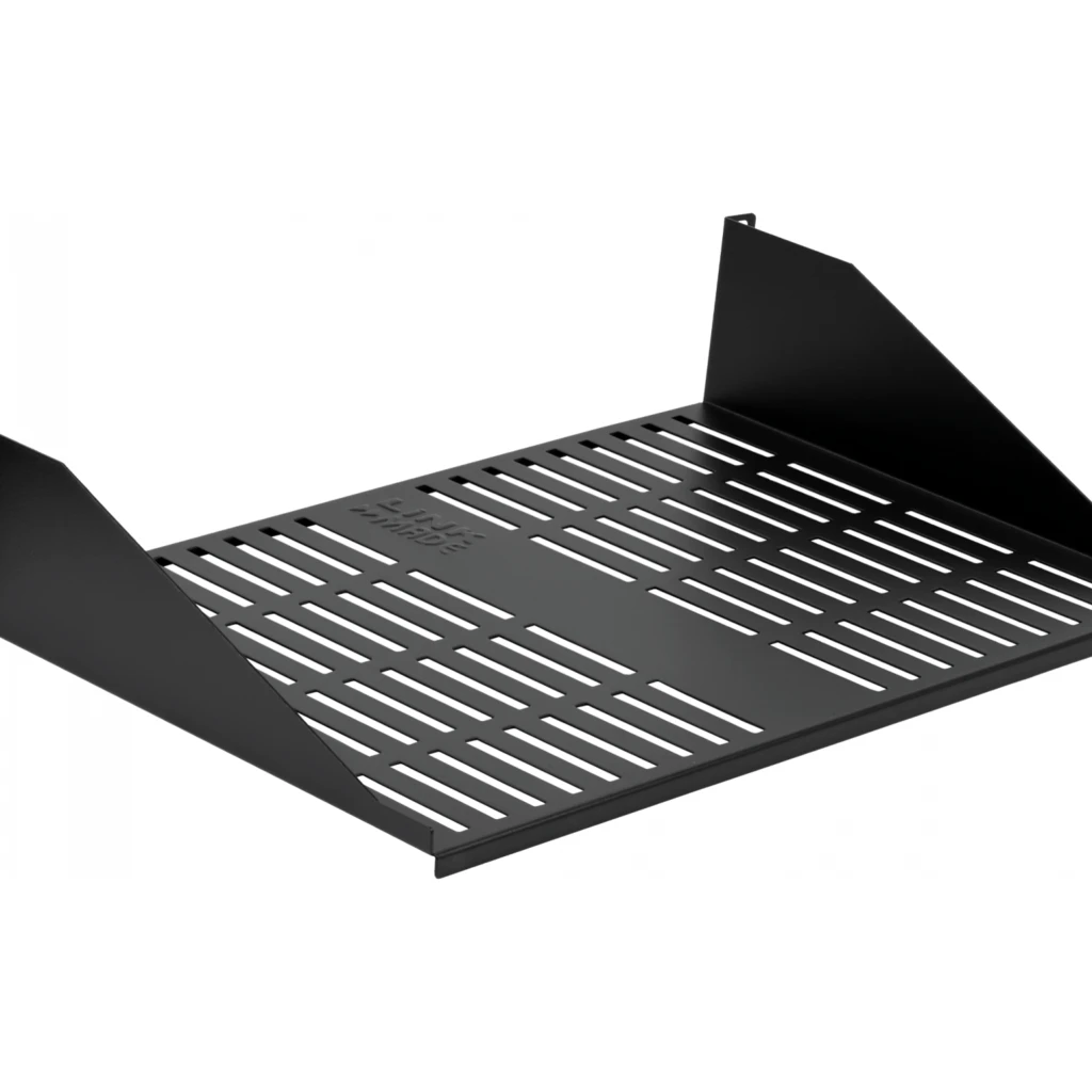 Bandeja Rack Linkmade RB2-3VL Ventilada 2U 30cm Fondo p/Rack Negra Req-Tornillos