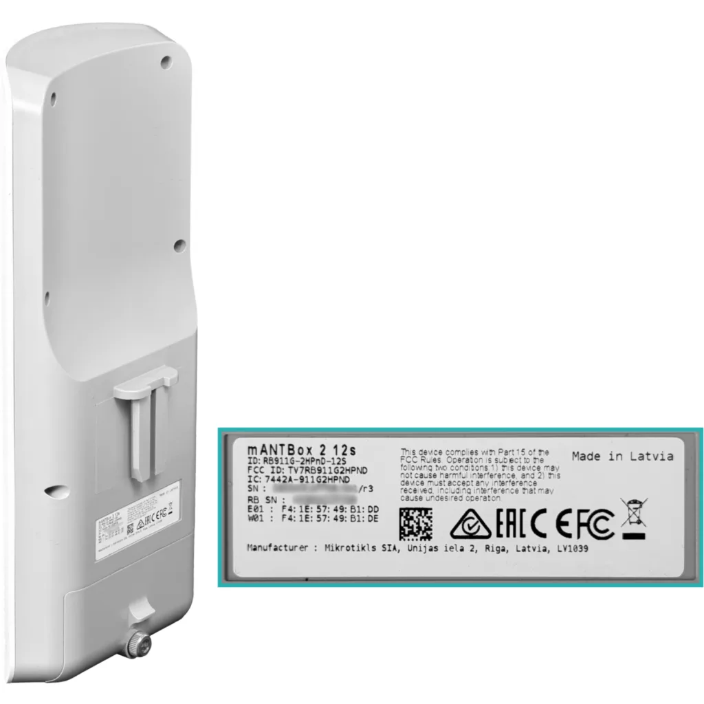 Imagen 7 de MIKROTIK 1-1000 12dBi 120o 2,4GHz 30dBm inc24V L4 RB911G-2HPnD-12S