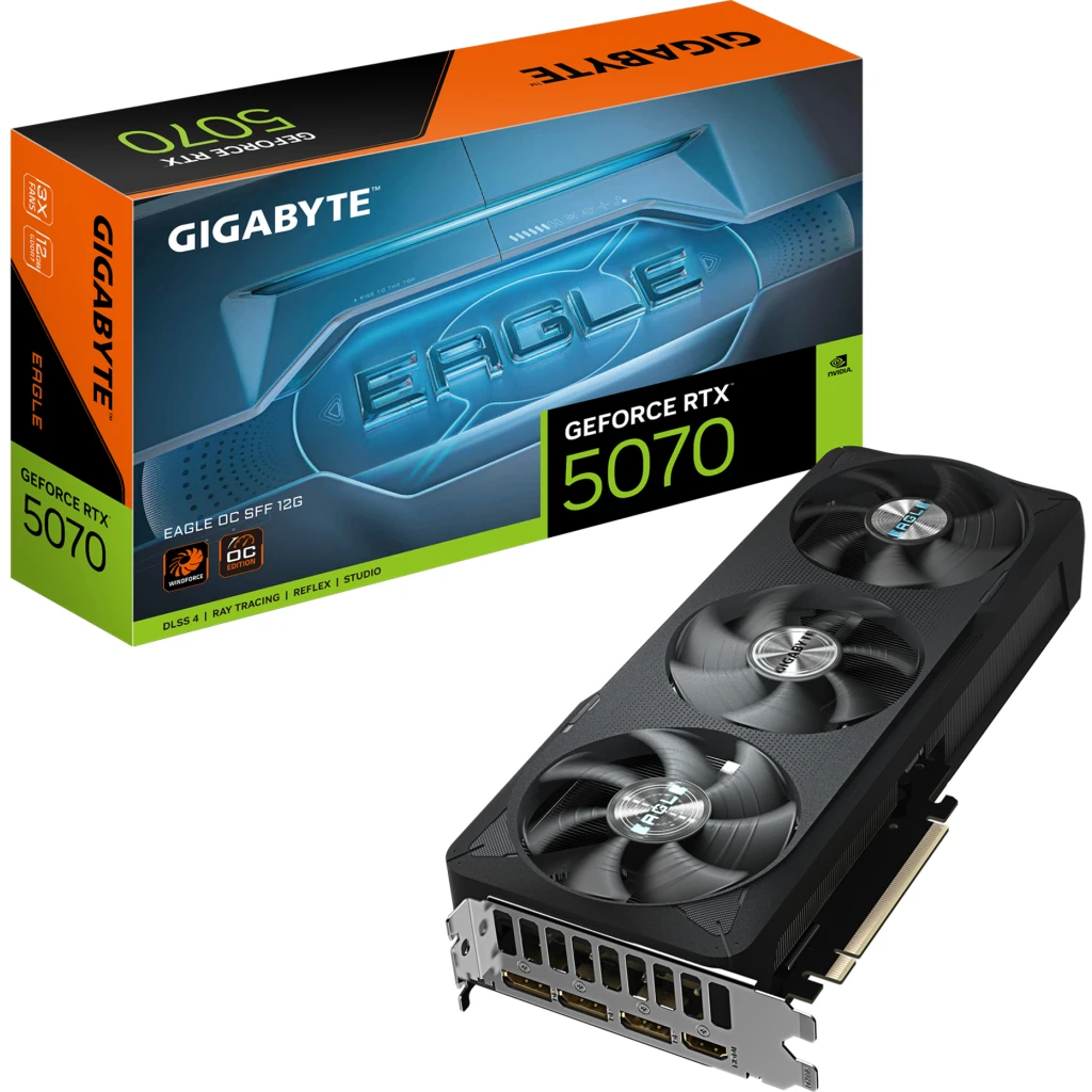 Tarjeta de Video Nvidia GeForce Gigabyte RTX 5070 EAGLE OC SFF 12GB GDDR7